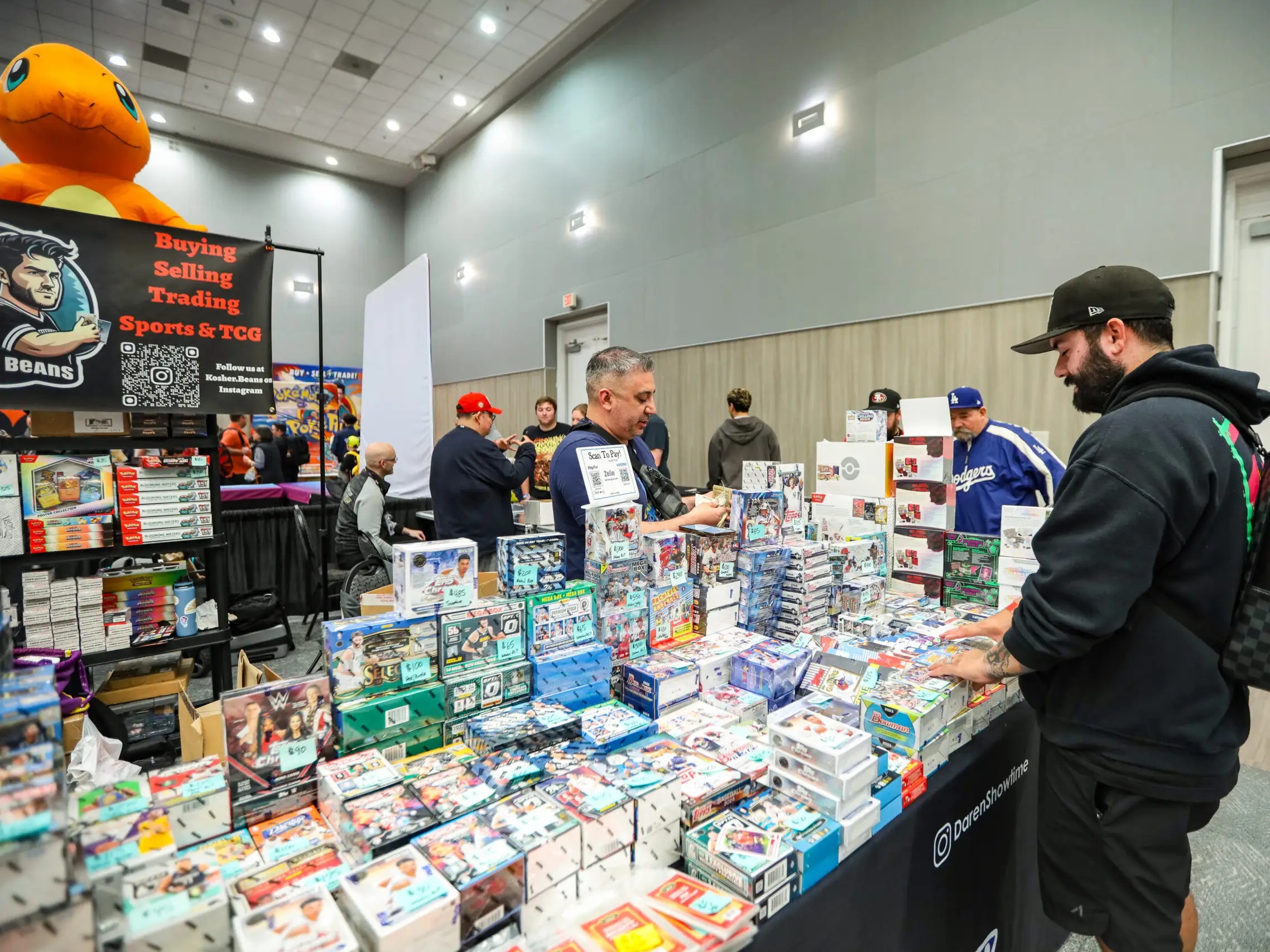 Sports card and memorabilia show providing fans with diverse collectible options in one place